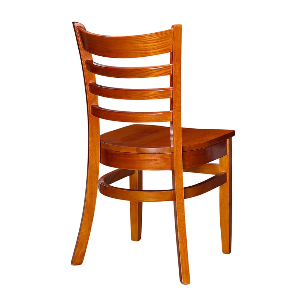 Ladder back wood dining chair