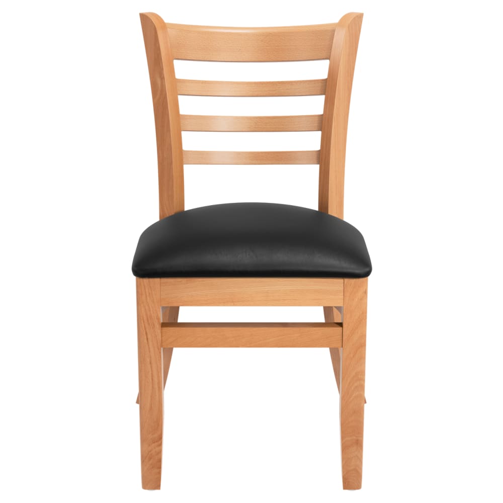 Ladder back wood dining chair