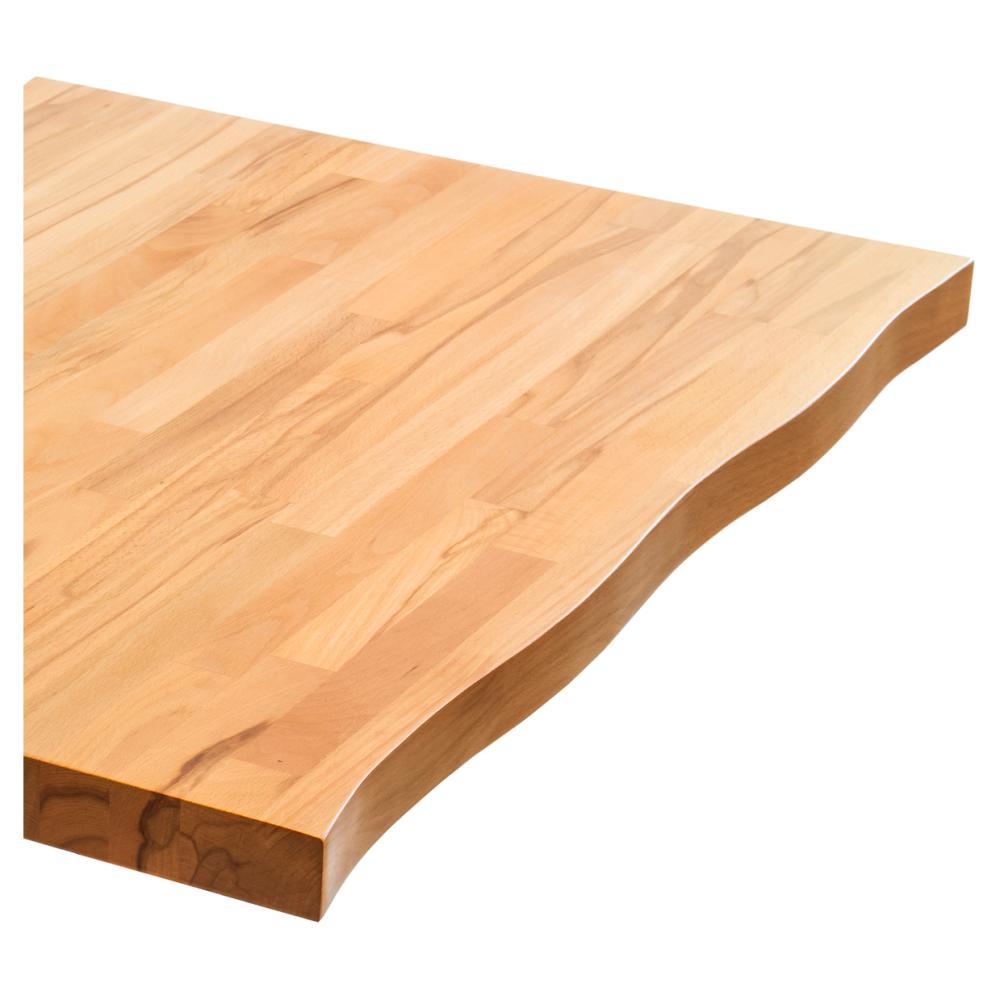 Natural edge wood table surface