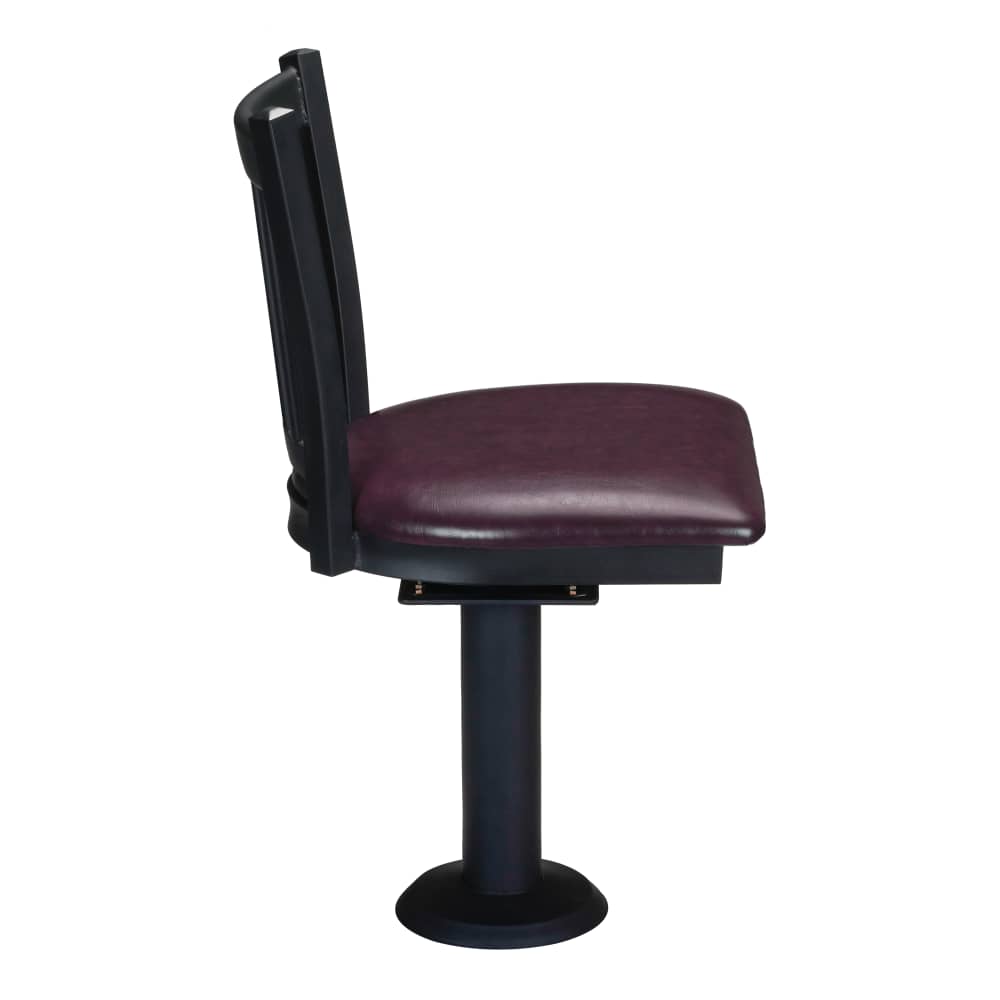 Slatted metal dining chair