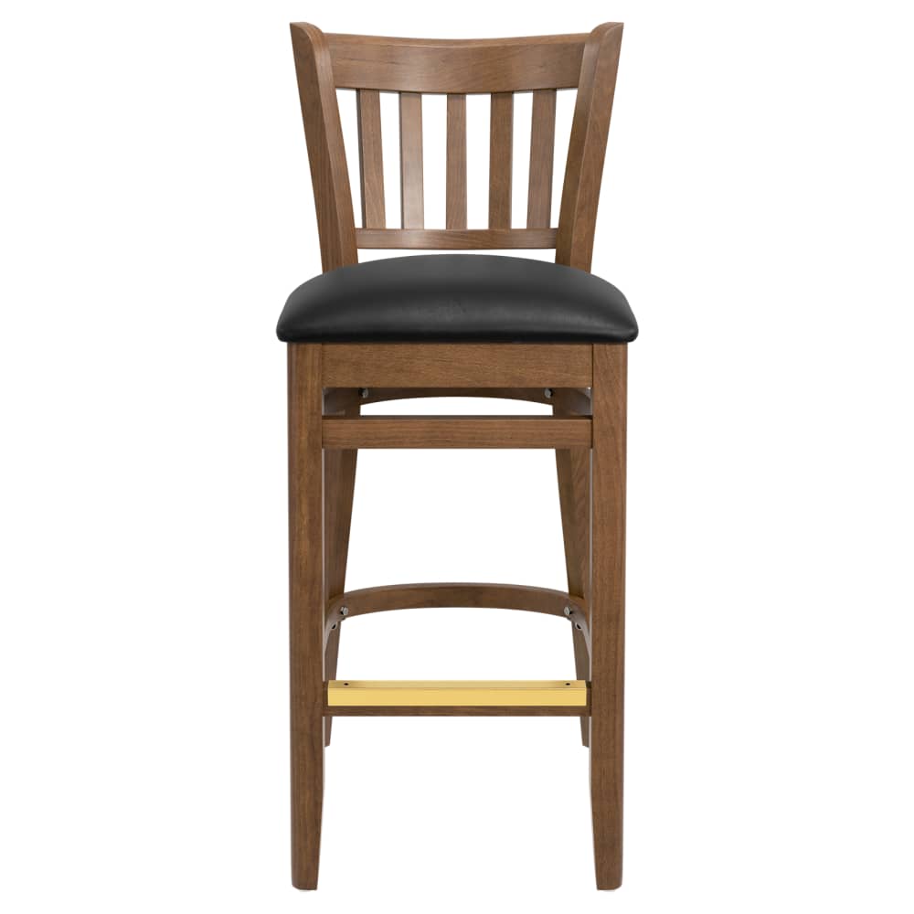 Slatted wood bar stool