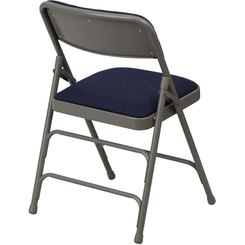 Upholstered folding metal dining chair