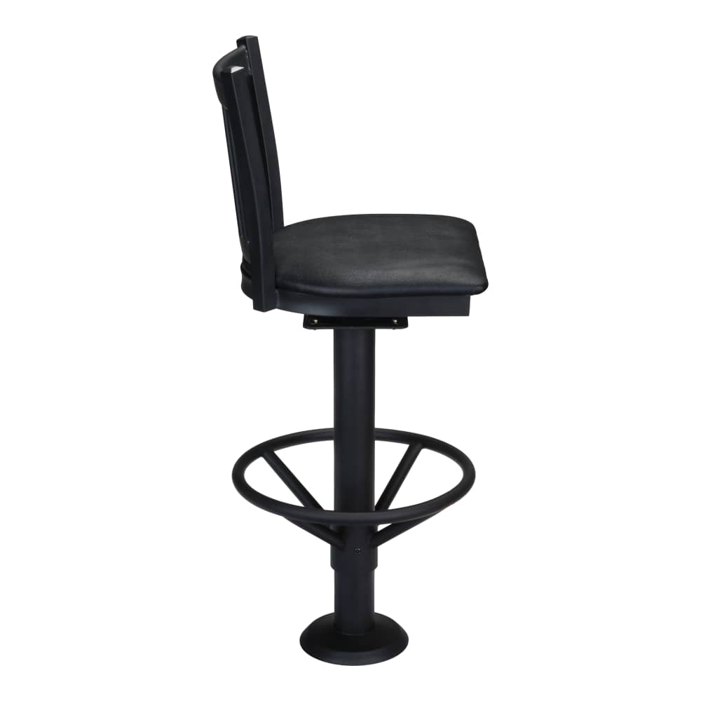 Slatted metal bar stool