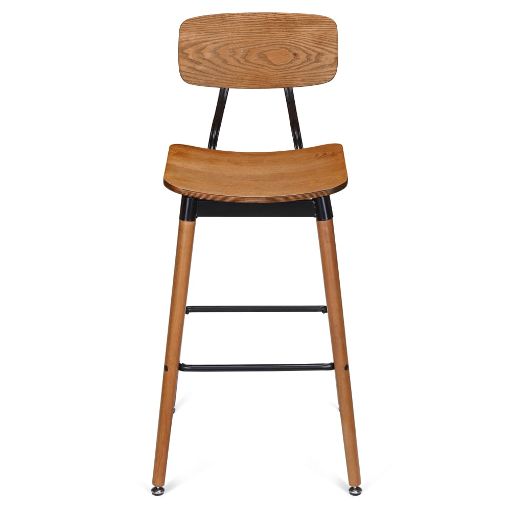 Slatted metal bar stool