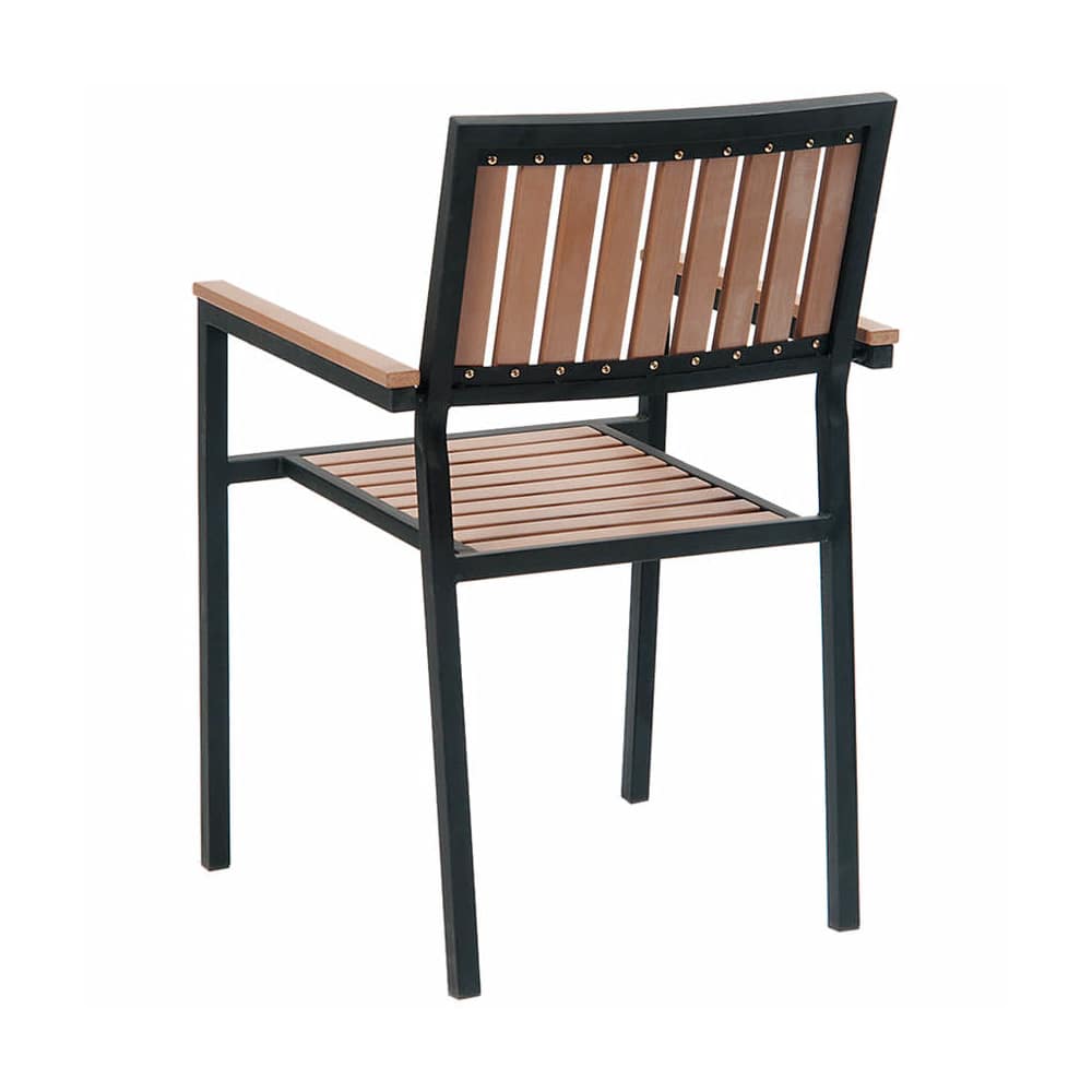 Slatted metal patio furniture