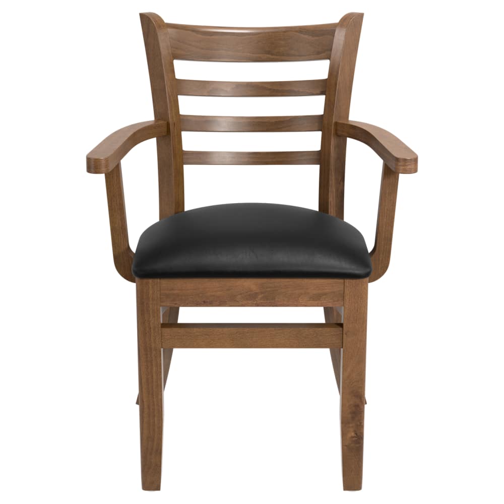 Ladder back wood dining chair