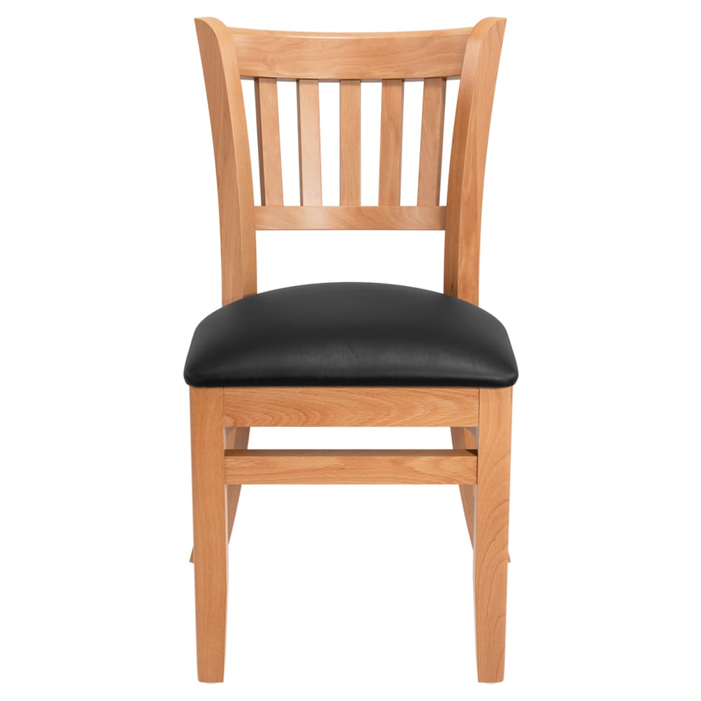 Slatted wood dining chair