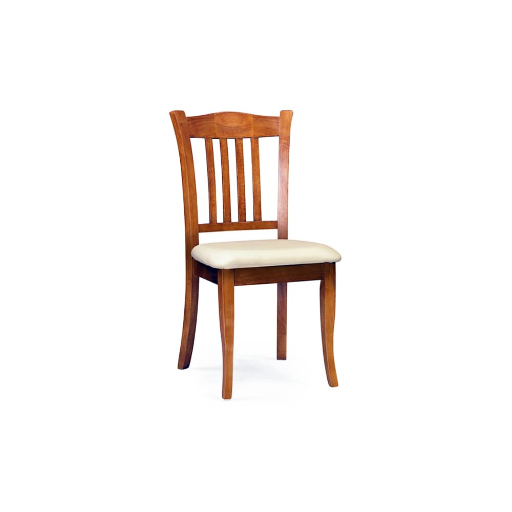 Slatted wood dining chair
